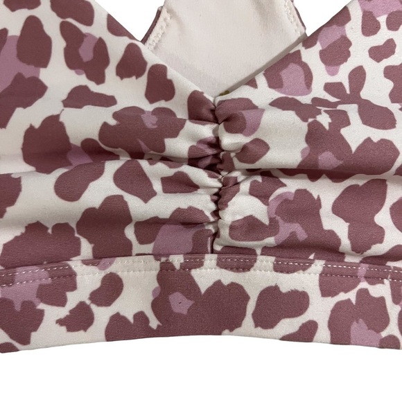 Spiritual Gangster Studio T Back Sports Bra Desert Leopard Print Size XS - Picture 4 of 10